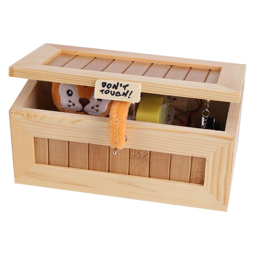 Wooden USB Electronic Box Cute Tiger Funny Interactive Stress Relief Toy Gift view 8