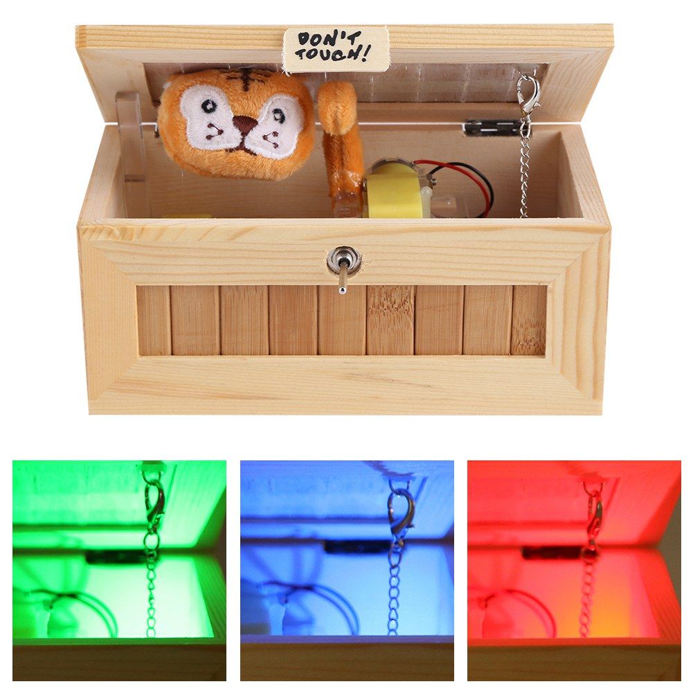 Wooden USB Electronic Box Cute Tiger Funny Interactive Stress Relief Toy Gift view 12