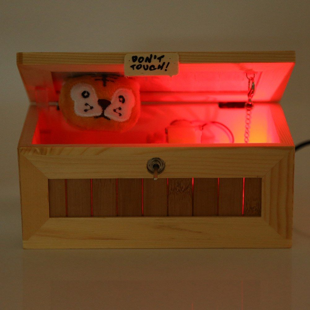 Wooden USB Electronic Box Cute Tiger Funny Interactive Stress Relief Toy Gift view 14