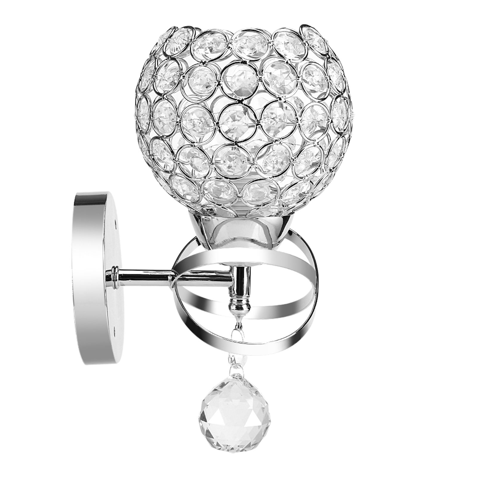 Modern Crystal Wall Lamp Bedside Night Light Bedroom Living Room Hall Lighting view 13