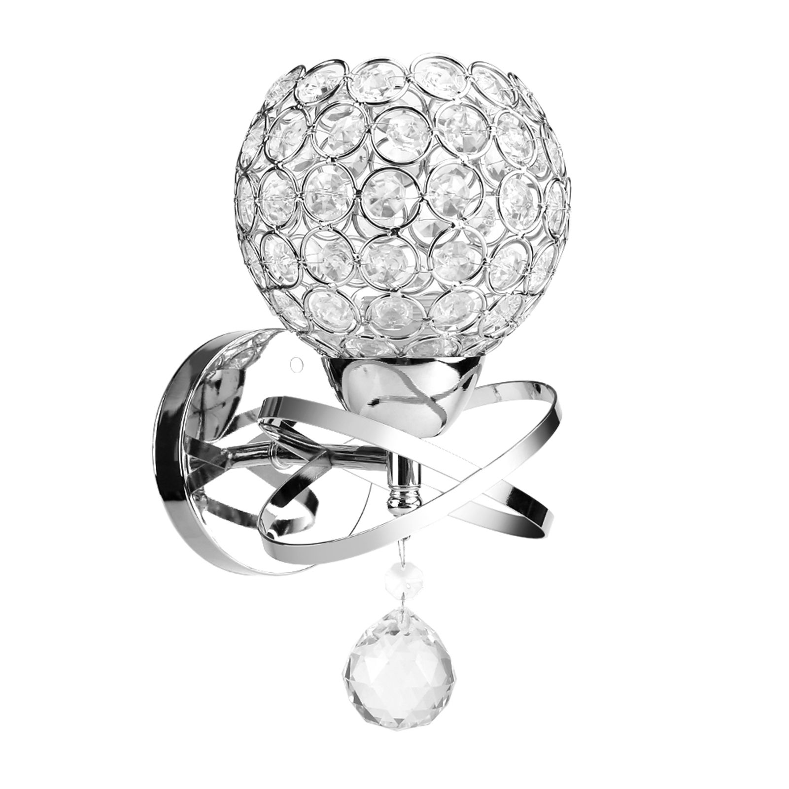 Modern Crystal Wall Lamp Bedside Night Light Bedroom Living Room Hall Lighting view 15
