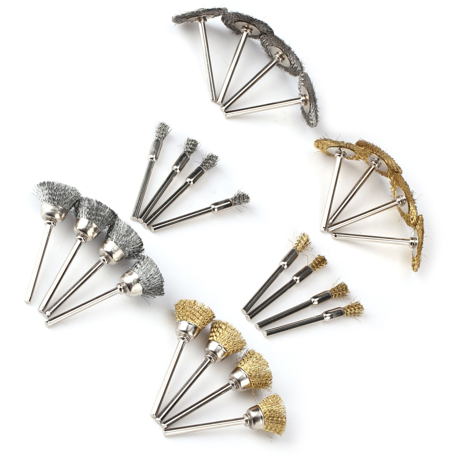 24pcs Stainless Steel/Brass Wire Wheel Polishing Brushes for Grinder Drill view 7