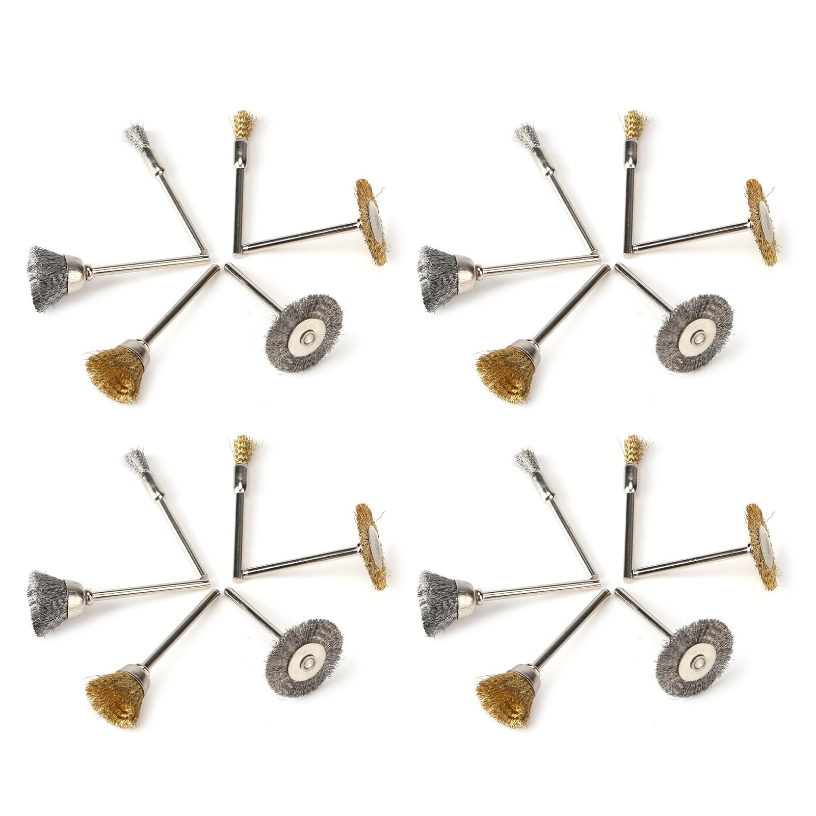 24pcs Stainless Steel/Brass Wire Wheel Polishing Brushes for Grinder Drill view 10