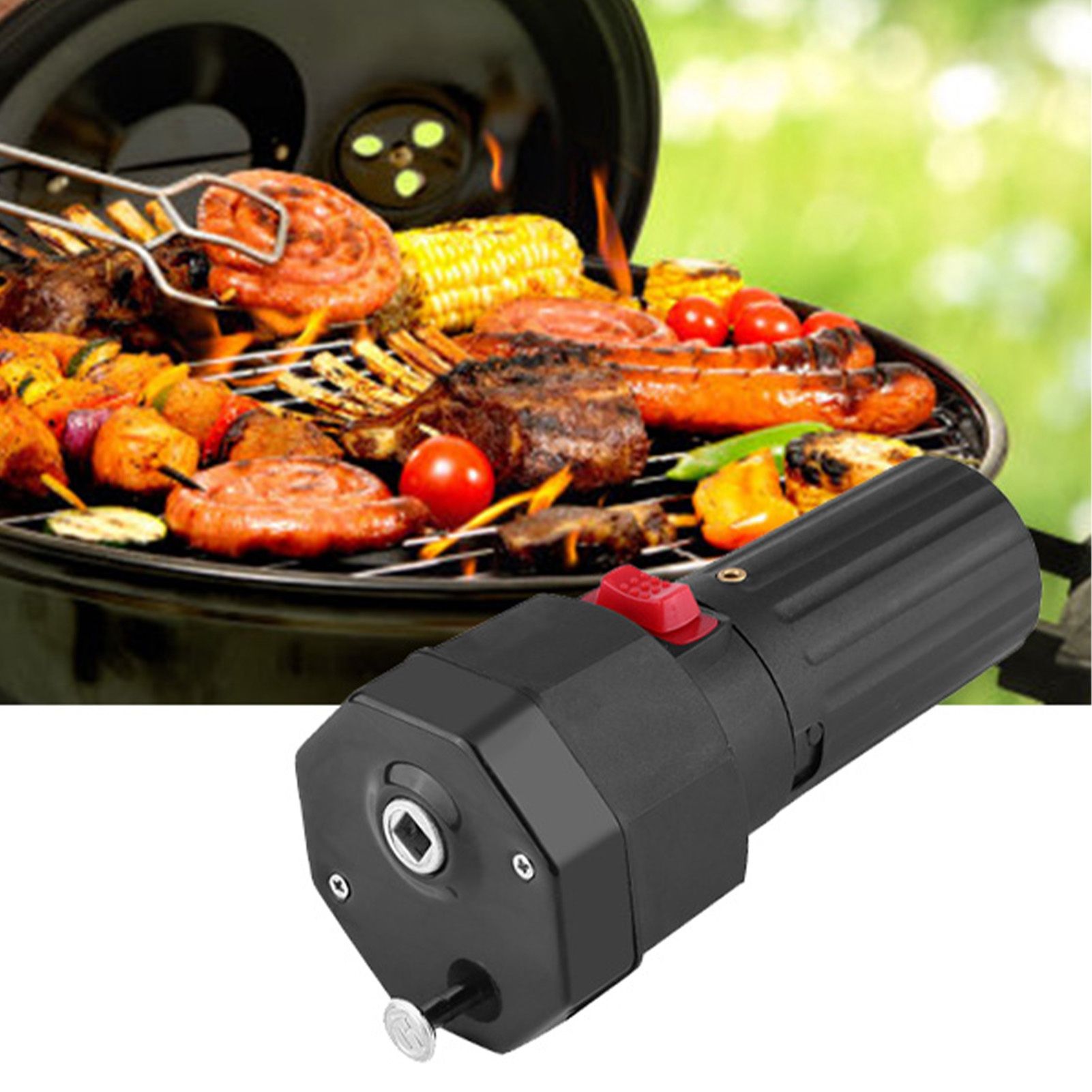 Electric Grill BBQ Barbecue Roast Motor 1.5V Battery Operated Black Color view 12