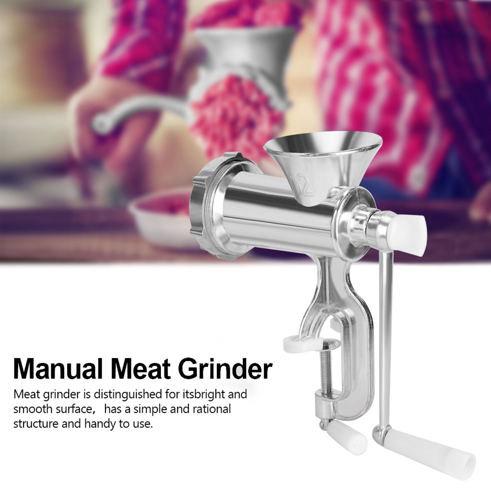 Manual Multifunction Meat Grinder Chopper Mincer Sausage Maker Home Kitchen Tool view 11