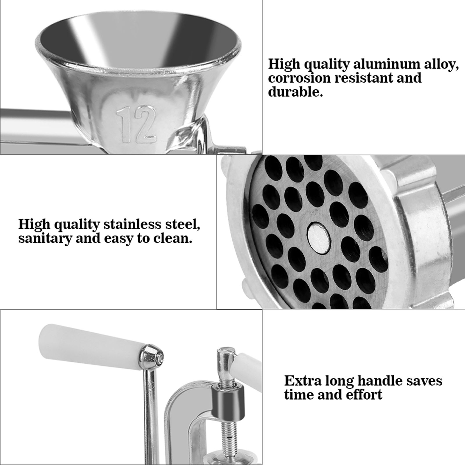 Manual Multifunction Meat Grinder Chopper Mincer Sausage Maker Home Kitchen Tool view 12
