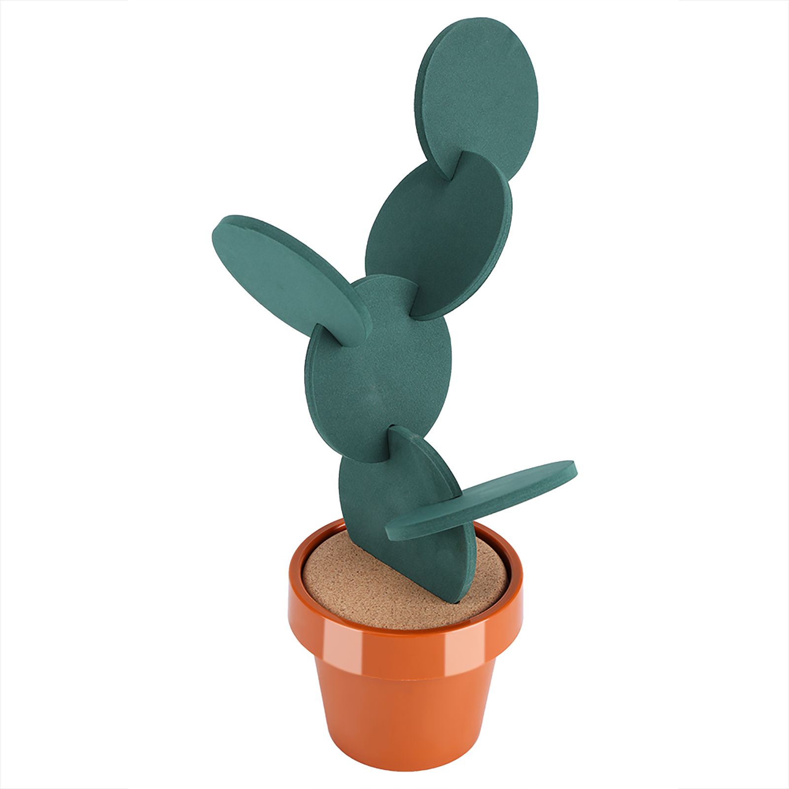 Novelty Potted Cactus Cup Mat Pad Heat Insulation Coasters Table Desktop view 10