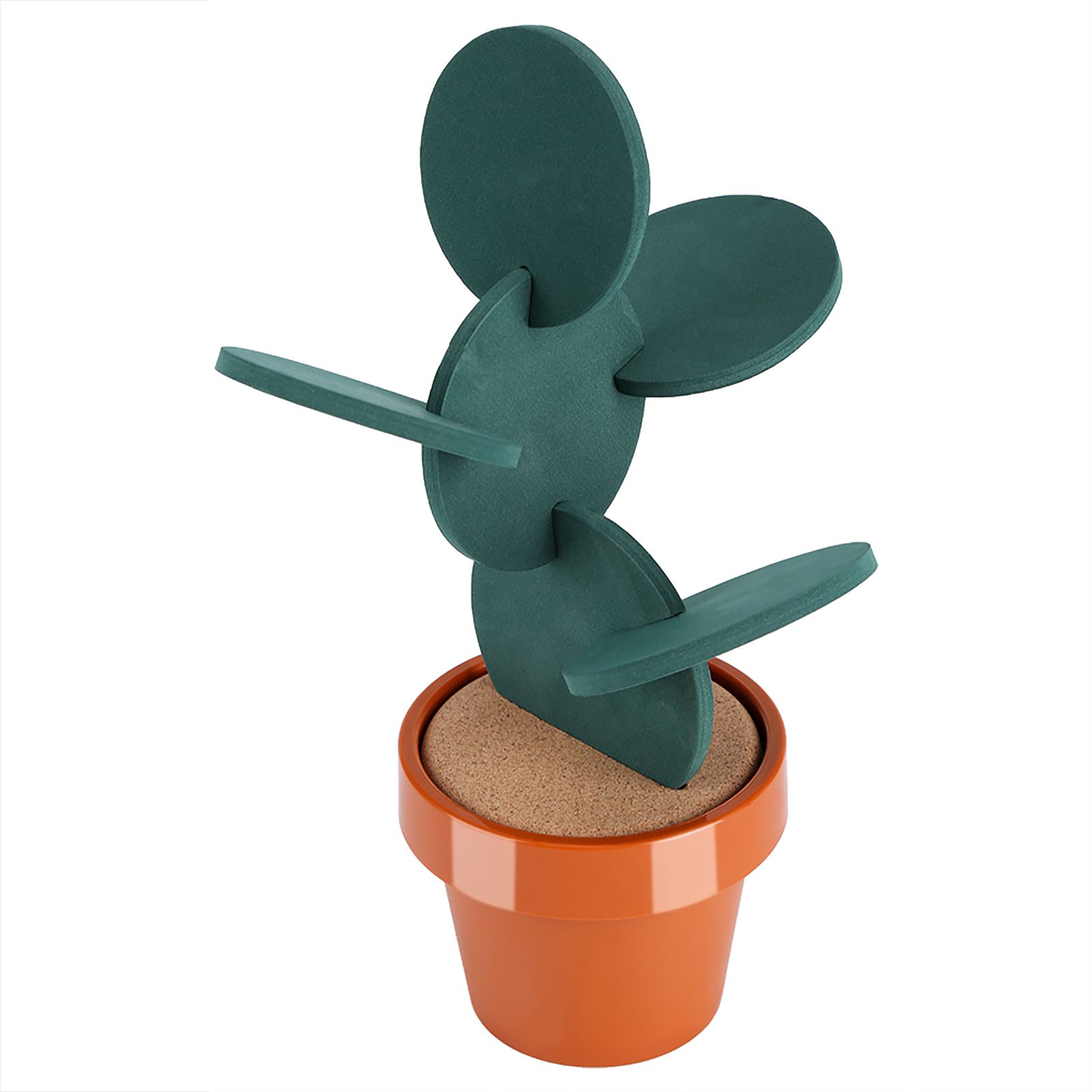 Novelty Potted Cactus Cup Mat Pad Heat Insulation Coasters Table Desktop view 11