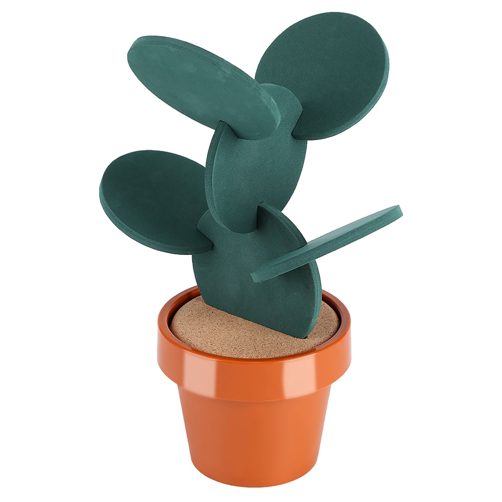 Novelty Potted Cactus Cup Mat Pad Heat Insulation Coasters Table Desktop view 13