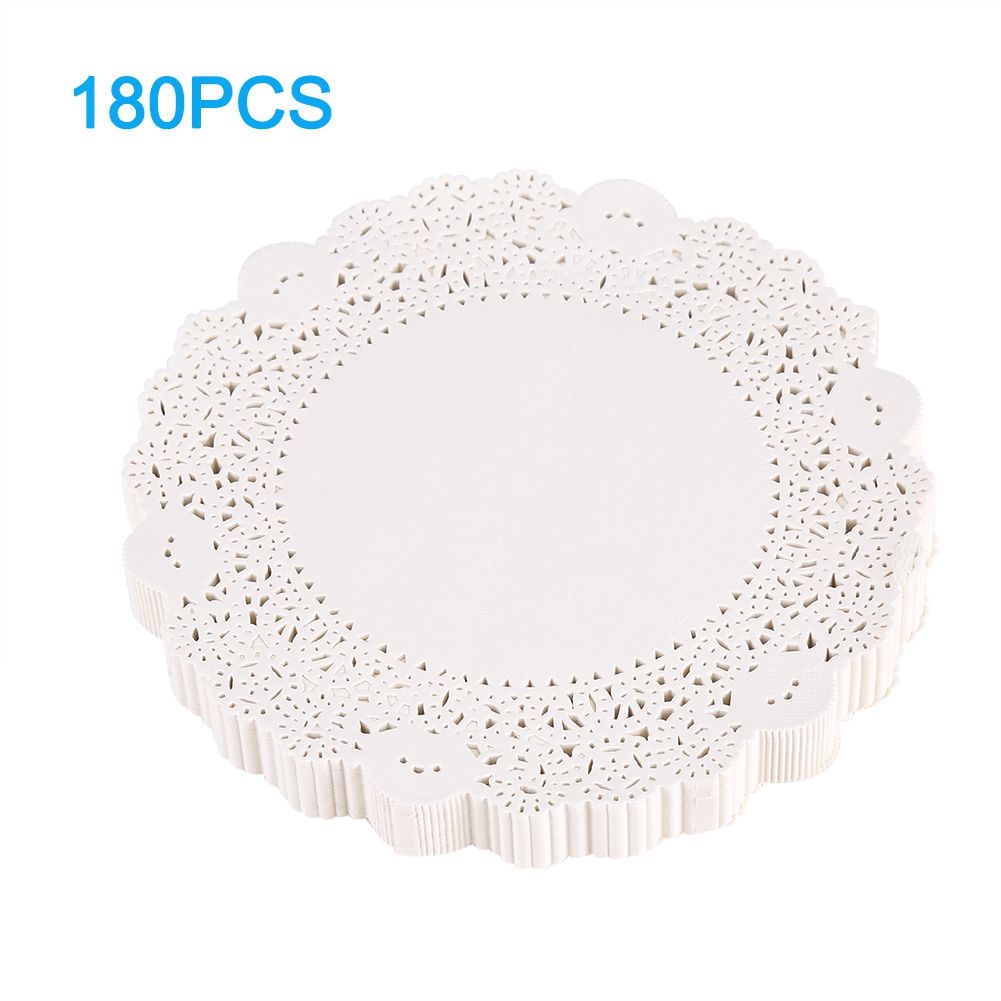 180Pcs Hollowed Decorative Paper Doilies Cake Mat Crafts Wedding Party view 9