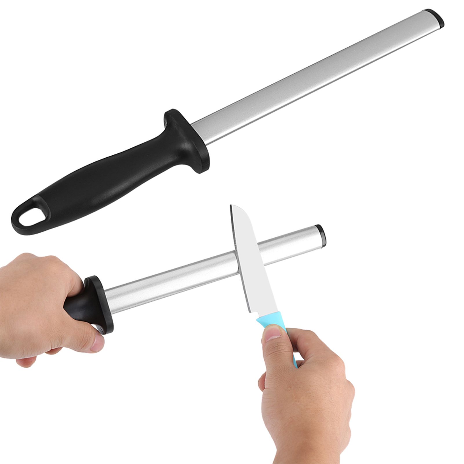 8 Inch Professional Knife Sharpening Steel Rod Home Kitchen Sharpener Stone Tool view 12