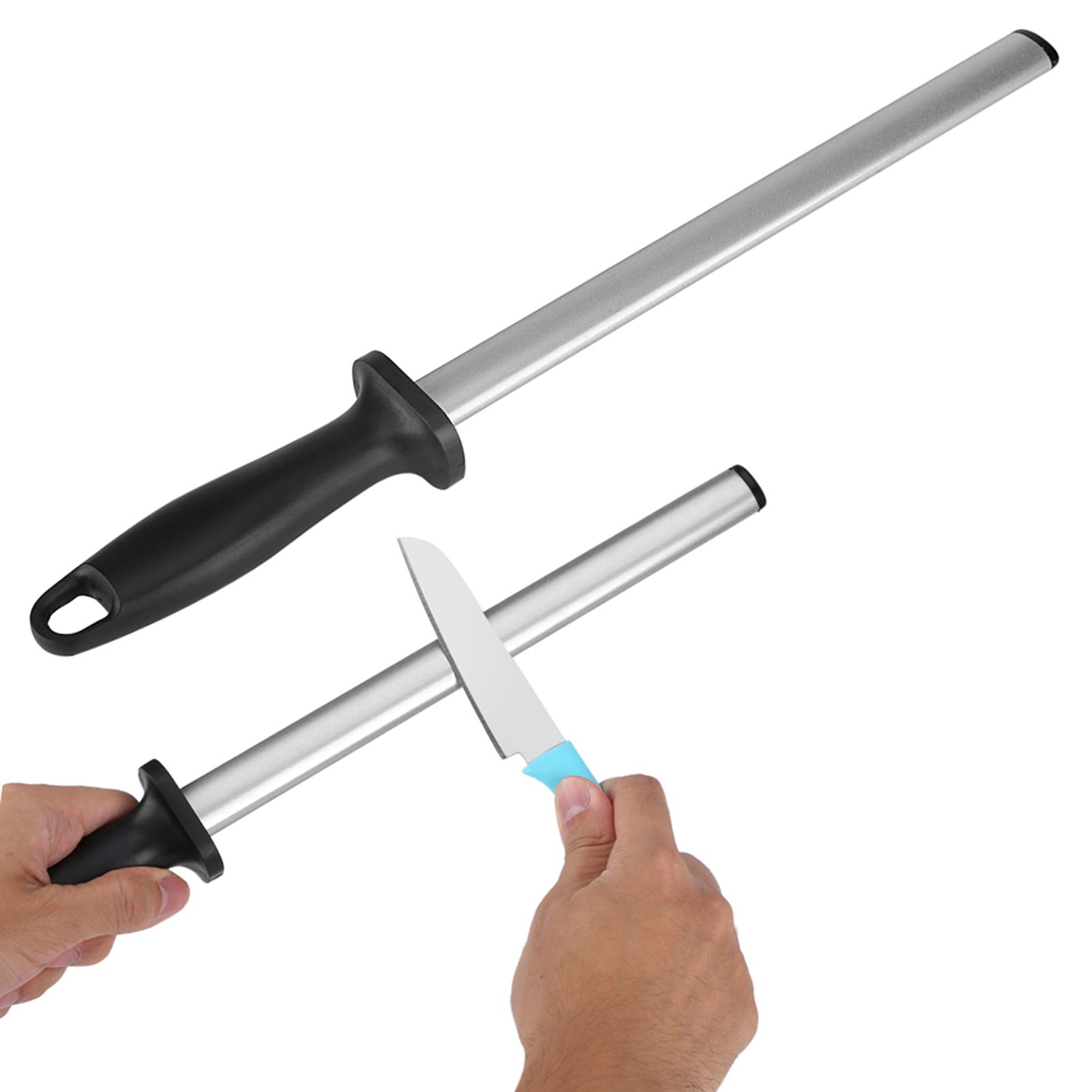 10 Inch Professional Knife Sharpening Steel Rod Home Kitchen Sharpener Stone Tool view 10