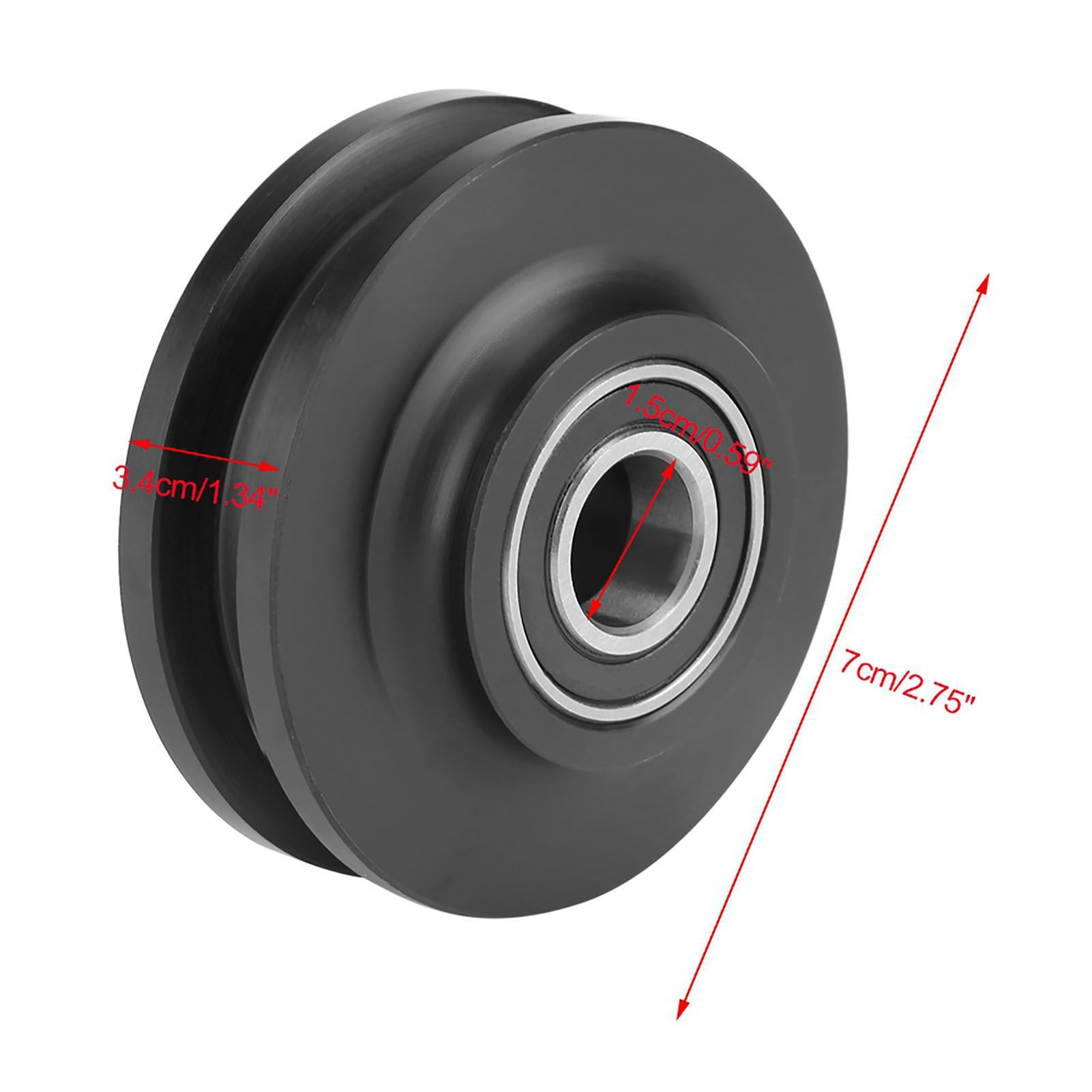 2Pcs Sliding Barn Door Wheel Closet Hardware Roller Cabinet Window Pulley Home Use view 14