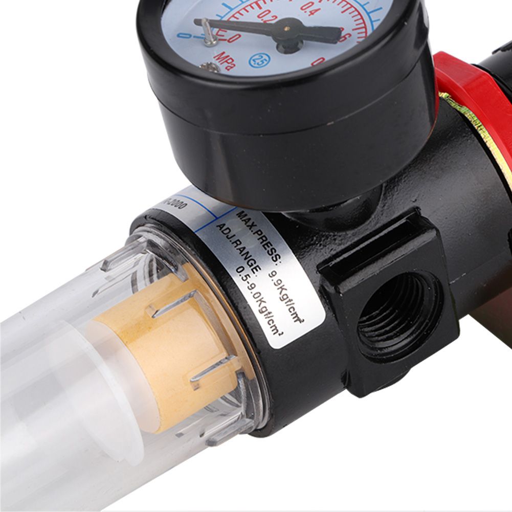 1/4" Air Compressor Filter Regulator Water Pressure Moisture Trap Separator view 13