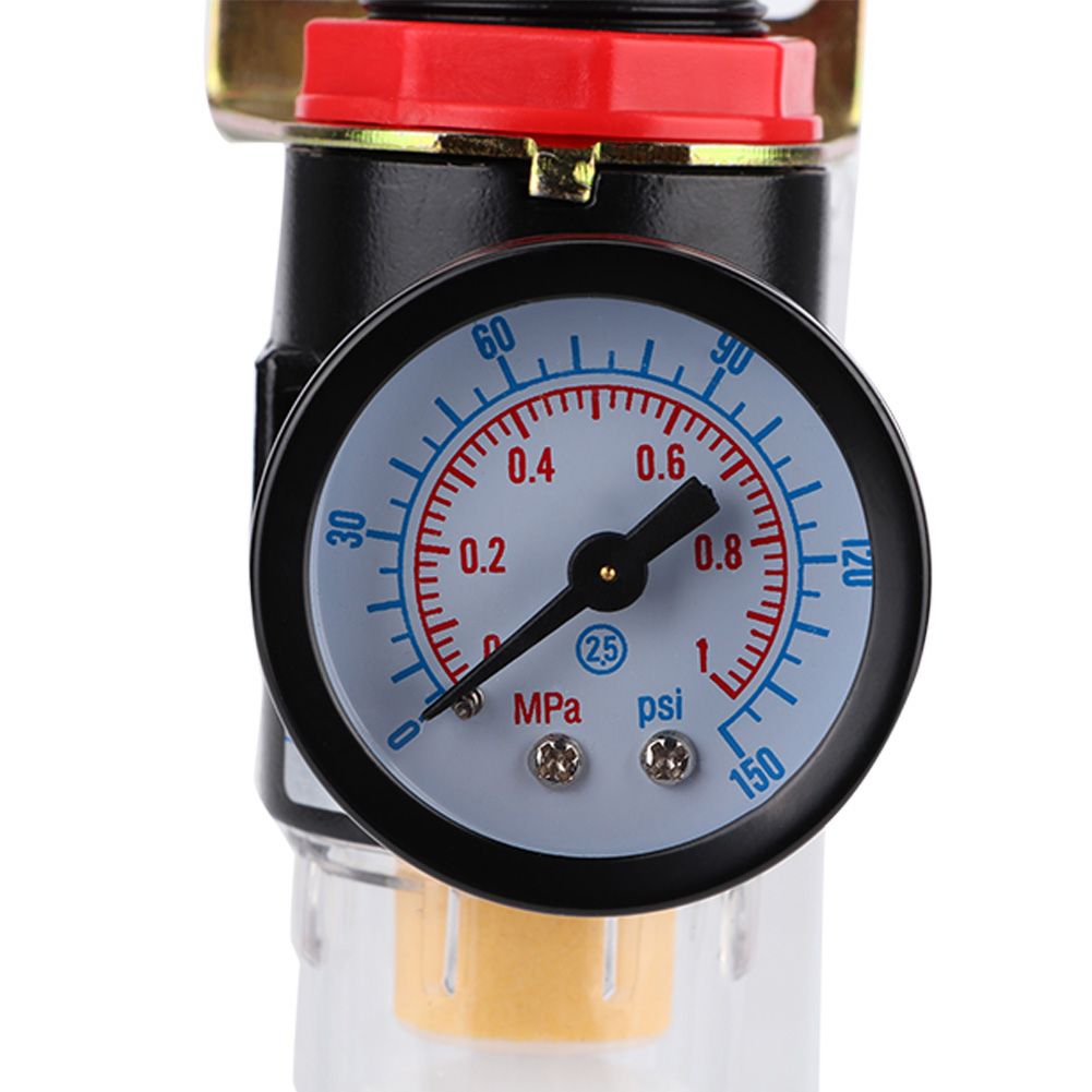 1/4" Air Compressor Filter Regulator Water Pressure Moisture Trap Separator view 14