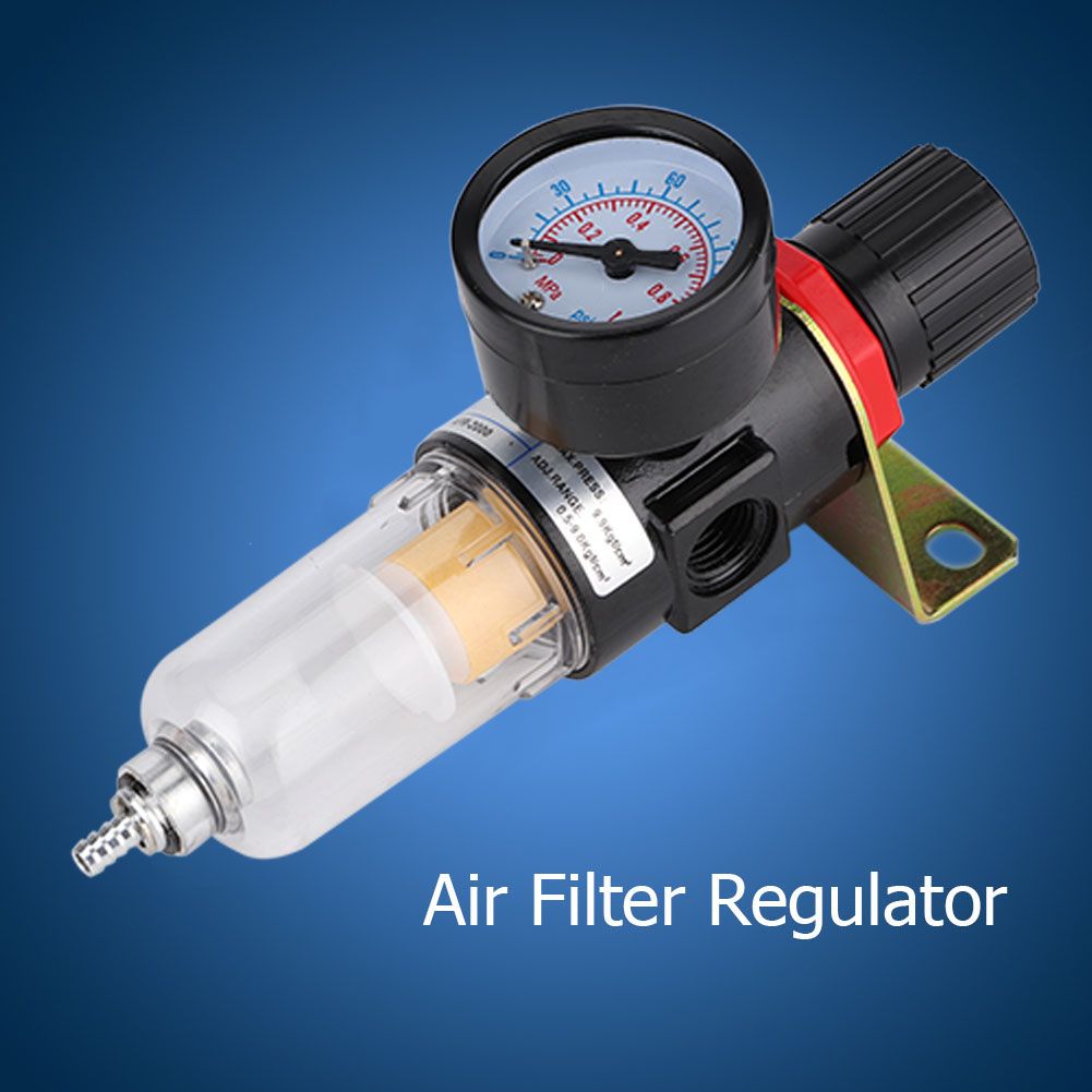 1/4" Air Compressor Filter Regulator Water Pressure Moisture Trap Separator view 15