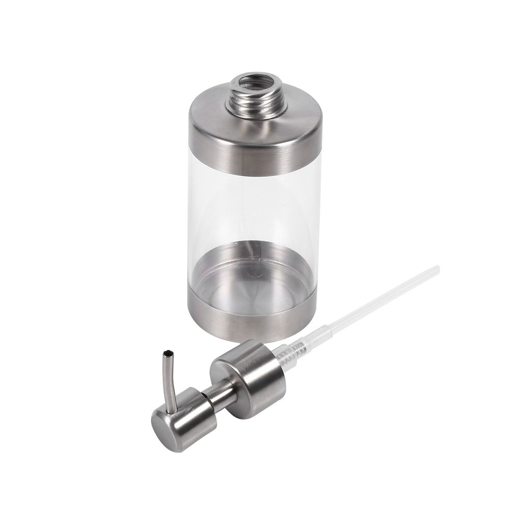 1PC 350ml Soap Dispenser Countertop Pump Lotion Bottle 304 Stainless Steel&Acrylic view 5