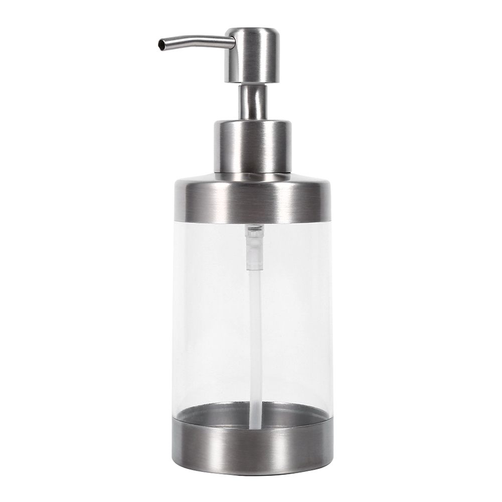 1PC 350ml Soap Dispenser Countertop Pump Lotion Bottle 304 Stainless Steel&Acrylic view 14