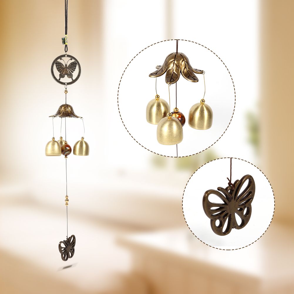Metal Butterfly Decor Windchime Church Bells Wind Chimes Door Window Hanging view 7