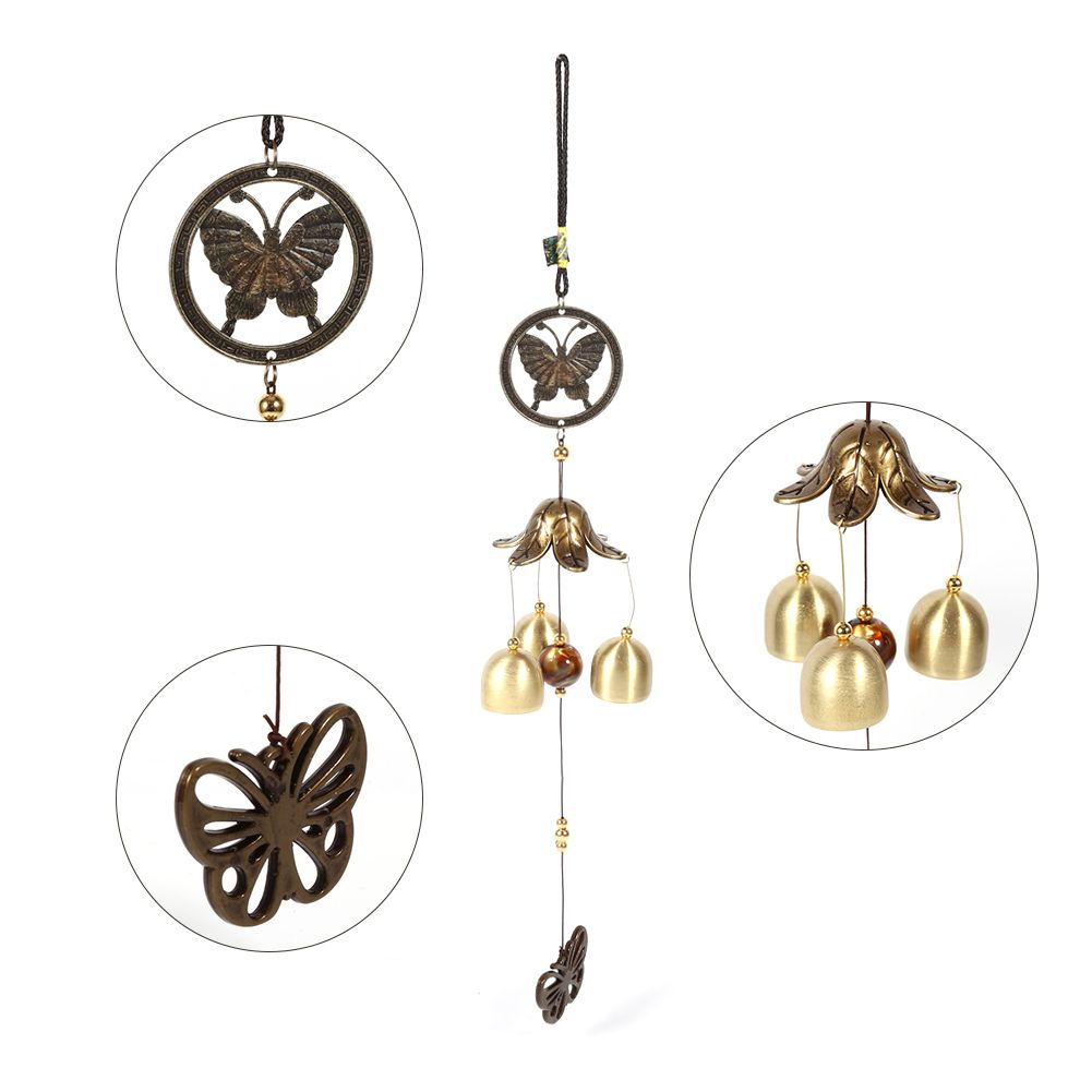 Metal Butterfly Decor Windchime Church Bells Wind Chimes Door Window Hanging view 8