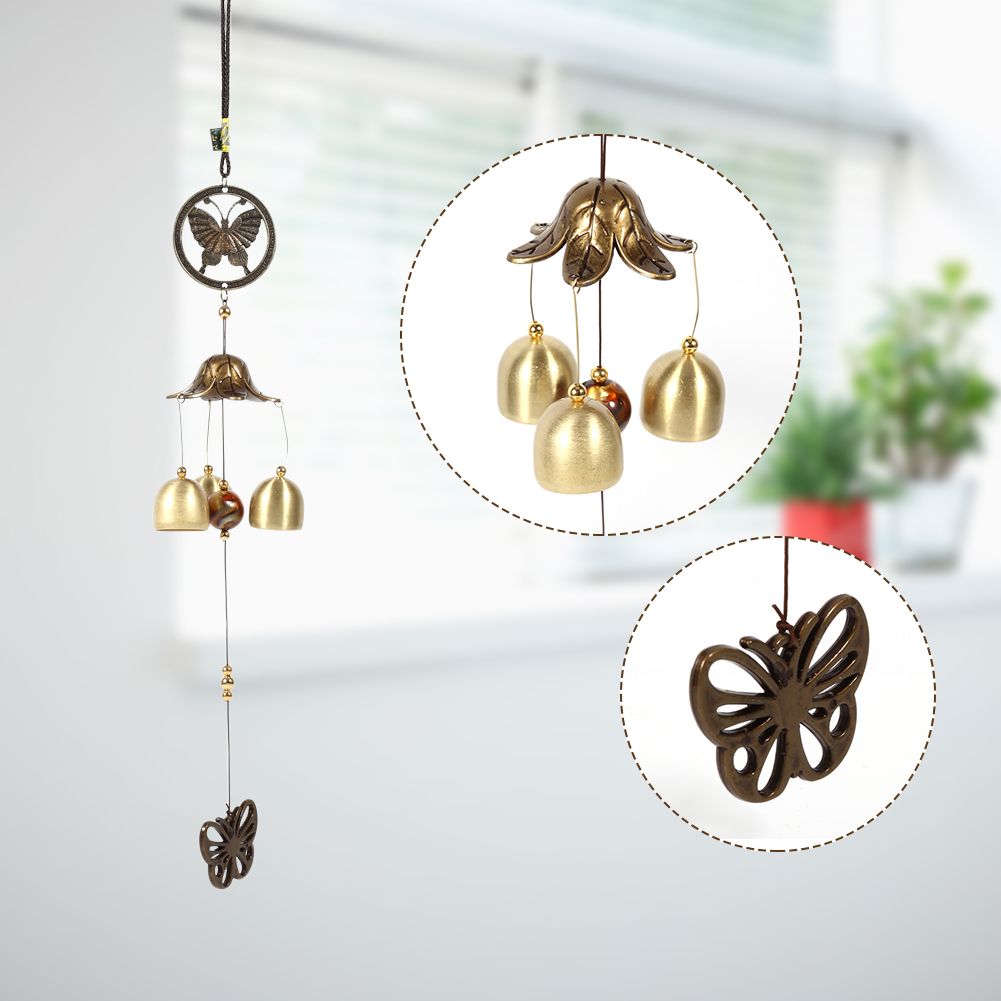 Metal Butterfly Decor Windchime Church Bells Wind Chimes Door Window Hanging view 10