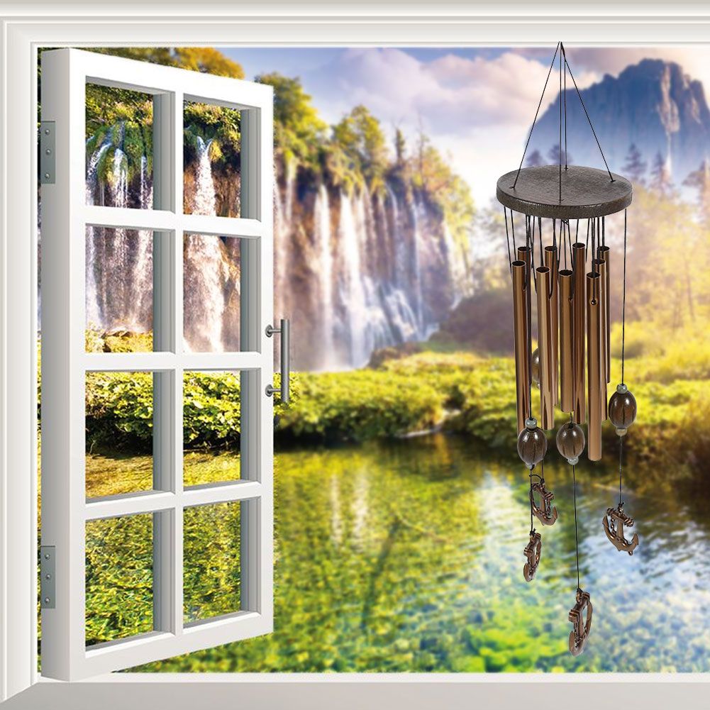Vintage Style Tubes Windchime Church Bells Wind Chimes Door Window Hanging view 9