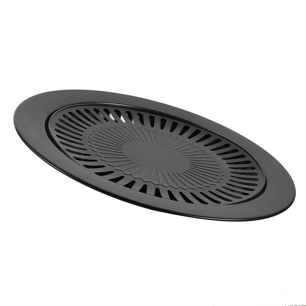 BBQ Grill Rack Barbeque Kitchen Barbecue Pan Indoor Outdoor Nonstick Roasting view 3