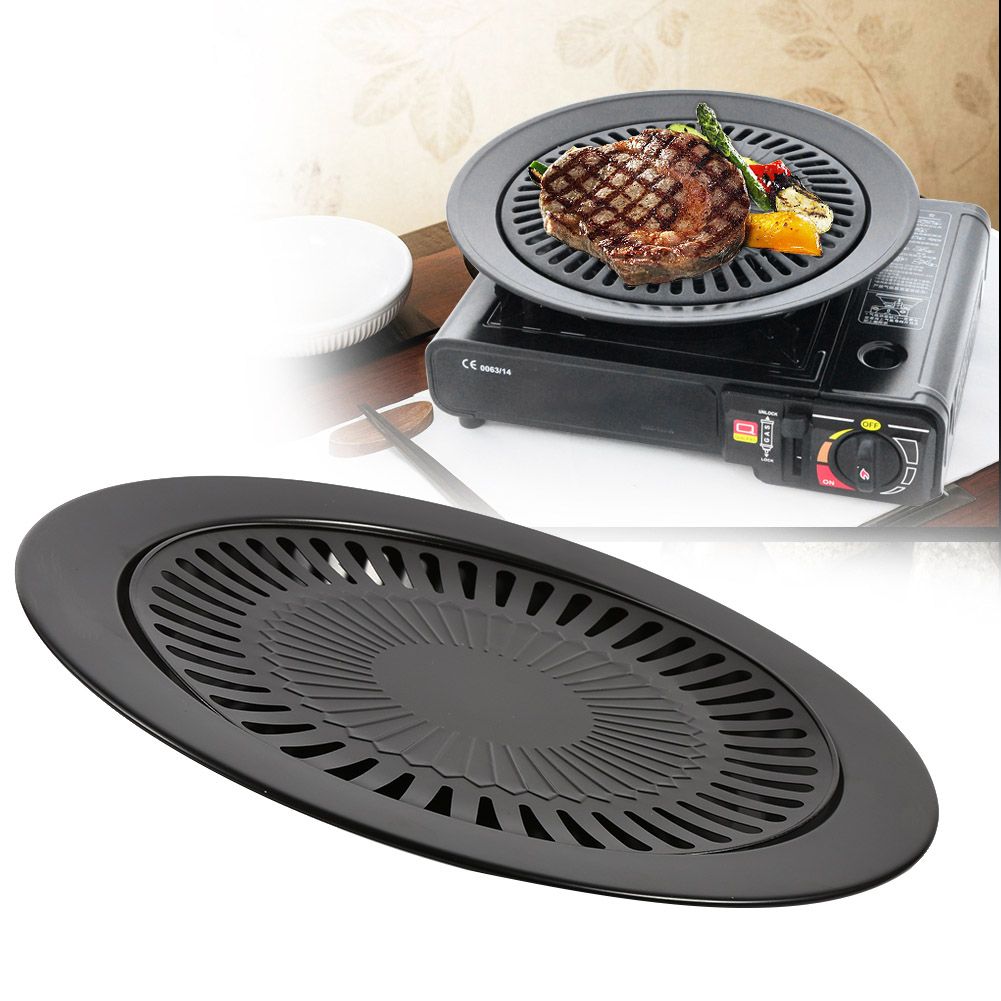 BBQ Grill Rack Barbeque Kitchen Barbecue Pan Indoor Outdoor Nonstick Roasting view 12