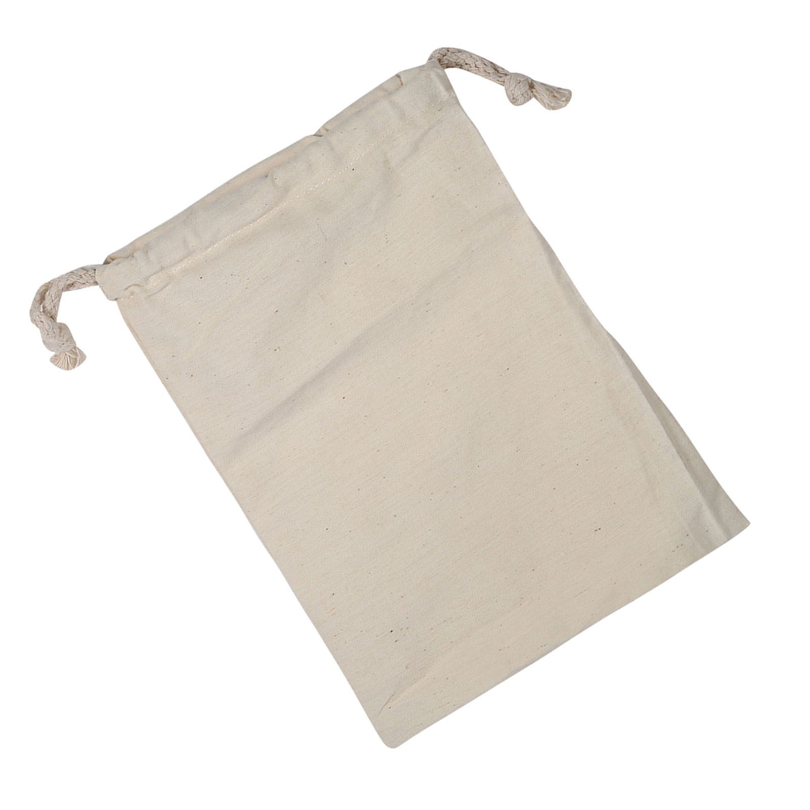Household Plain Cotton Drawstring Storage Laundry Sack Stuff Bag for Travel view 15