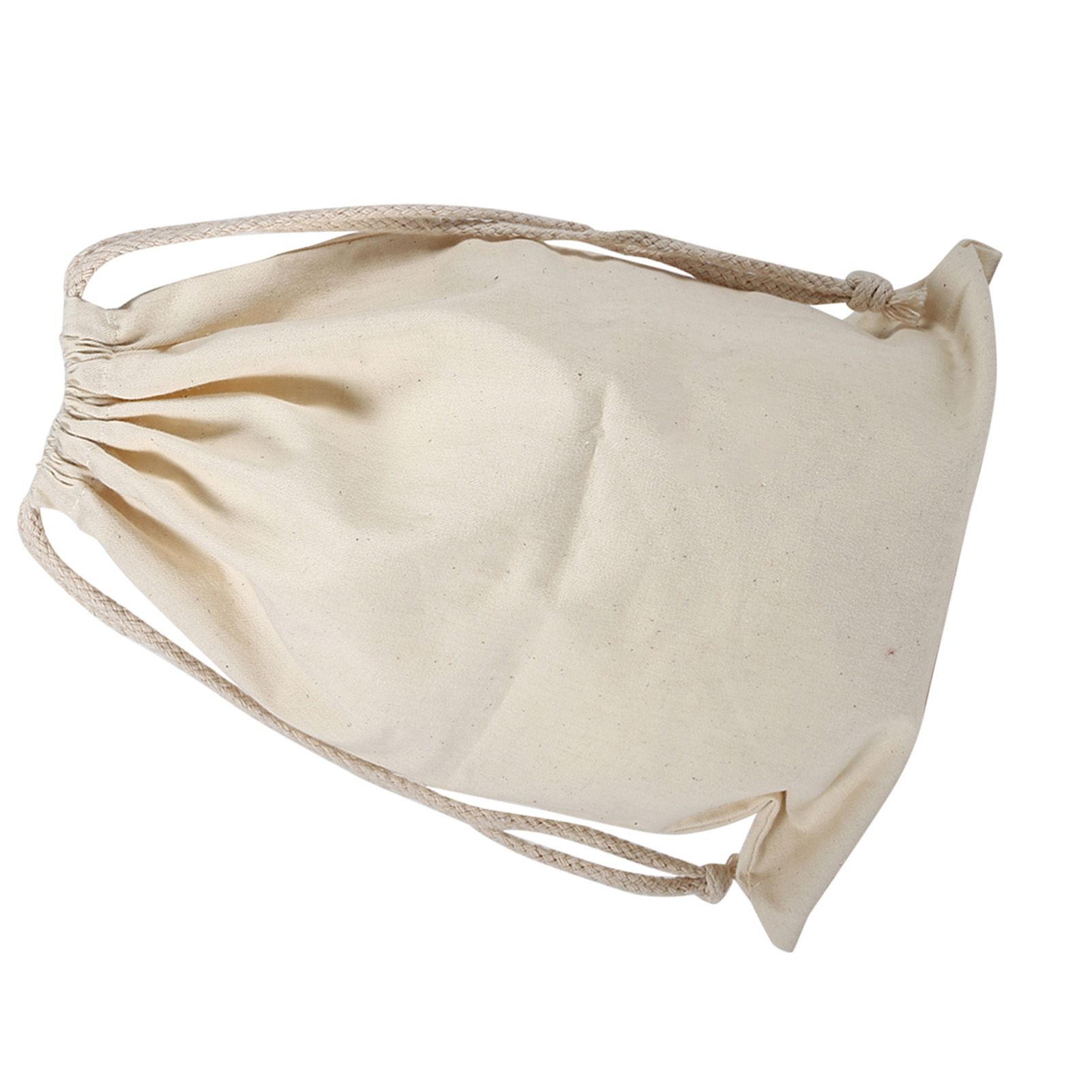 Household Plain Cotton Drawstring Storage Laundry Sack Stuff Bag for Travel view 6