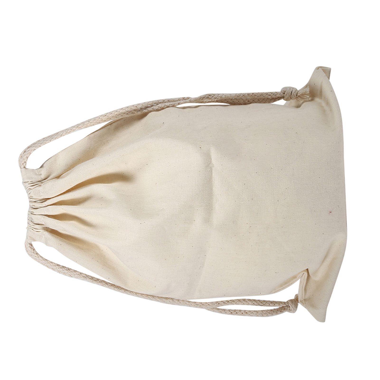 Household Plain Cotton Drawstring Storage Laundry Sack Stuff Bag for Travel view 9