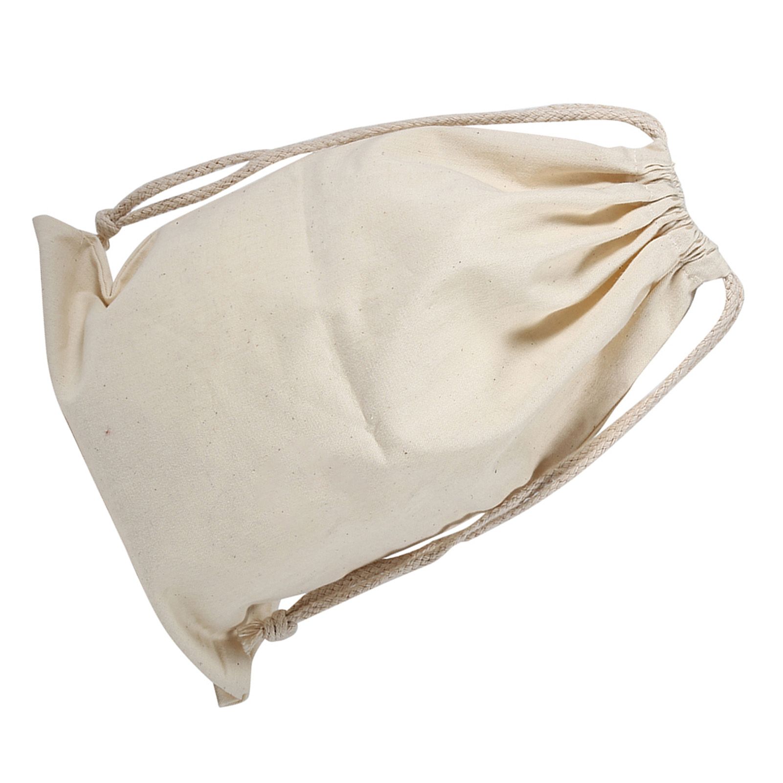 Household Plain Cotton Drawstring Storage Laundry Sack Stuff Bag for Travel view 11