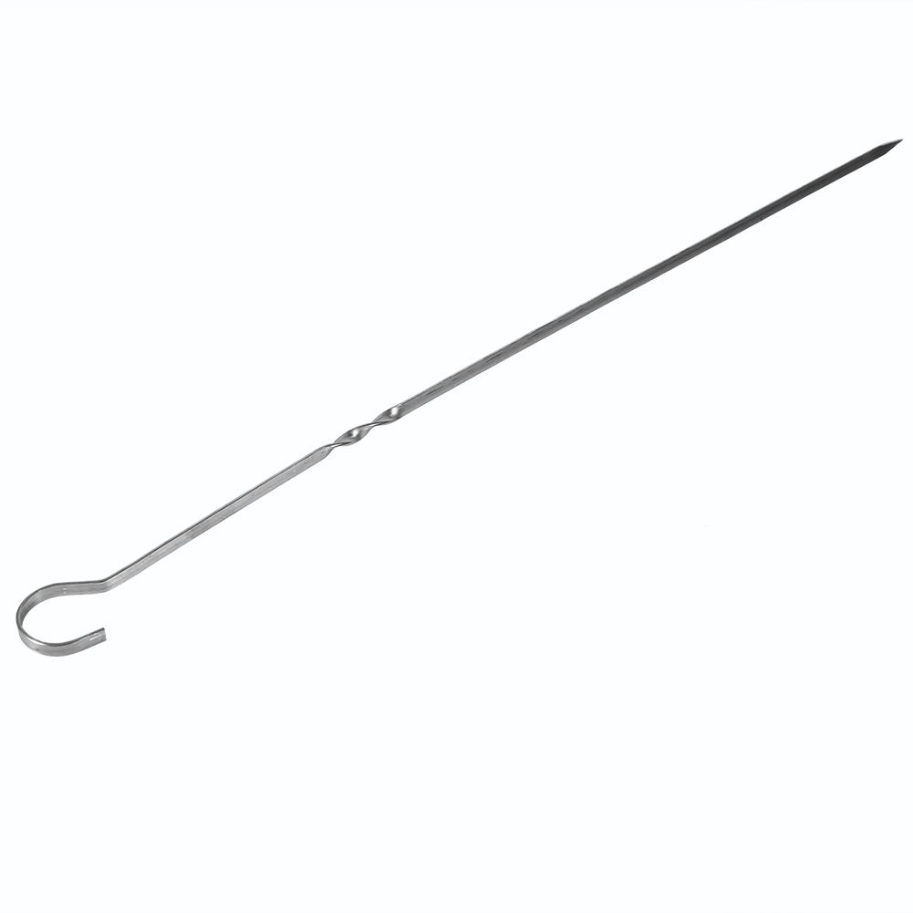 10PCS BBQ Barbecue Grilling Cooking Long Stainless Steel Kabob Kebab Flat view 3