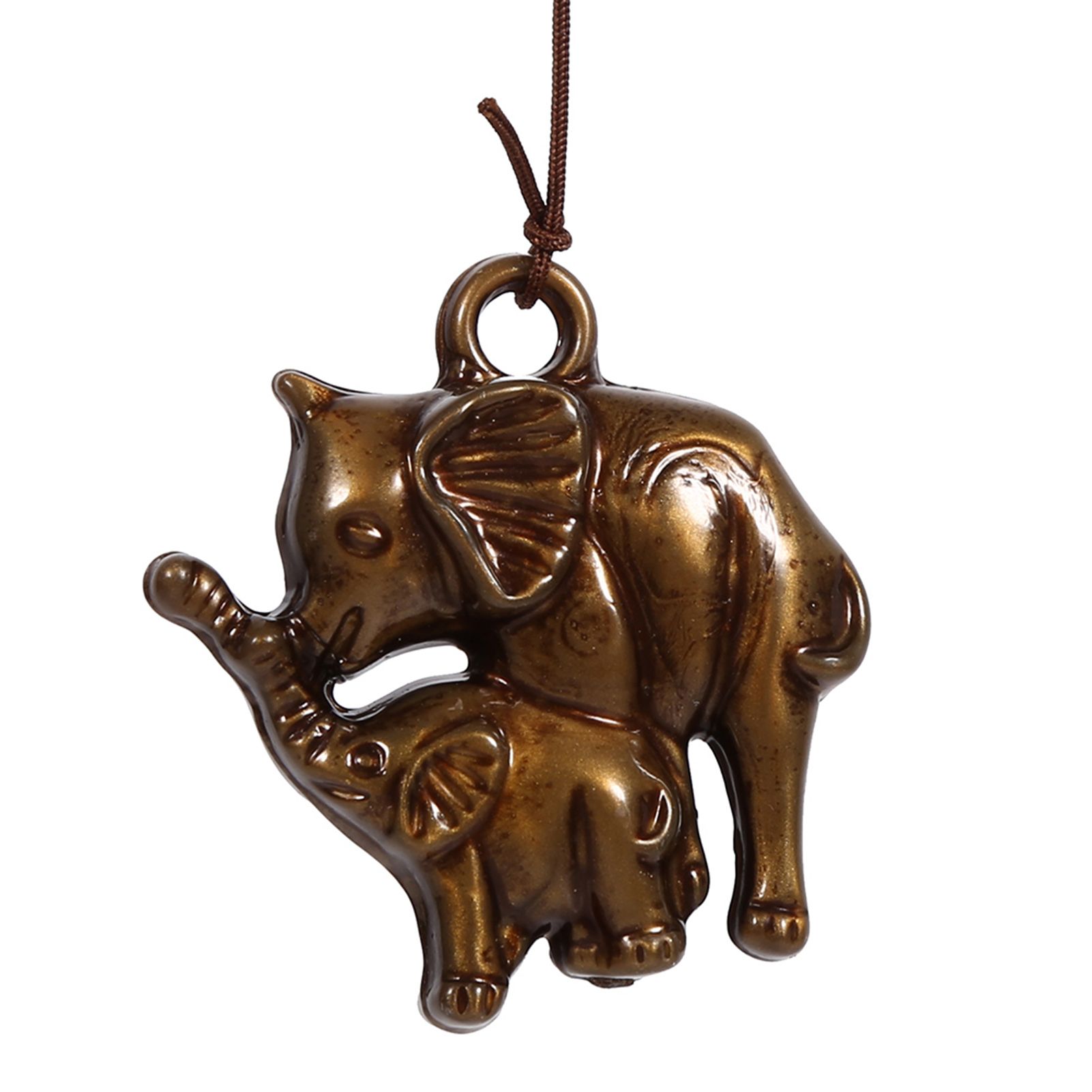 Antique Metal Elephant Windchime Church Bells Wind Chimes Door Hanging Decoration view 7