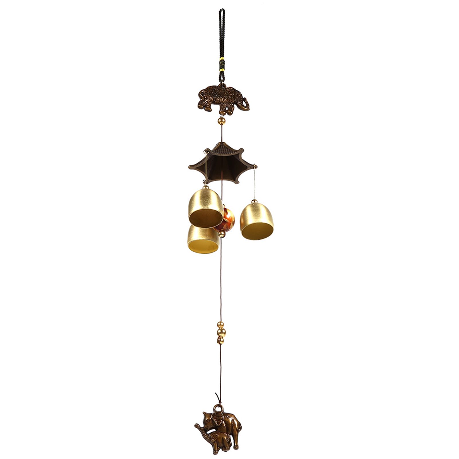 Antique Metal Elephant Windchime Church Bells Wind Chimes Door Hanging Decoration view 8