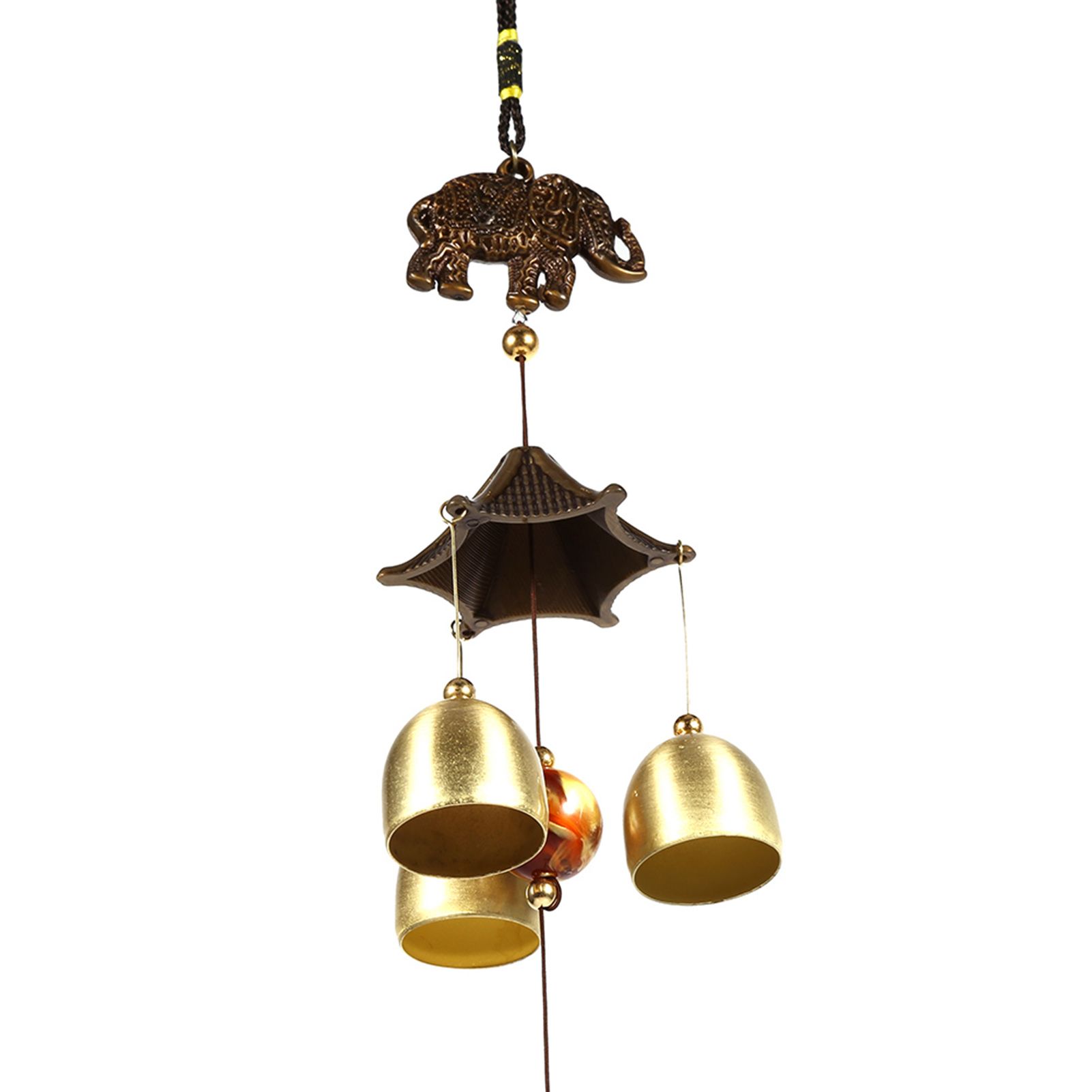 Antique Metal Elephant Windchime Church Bells Wind Chimes Door Hanging Decoration view 9