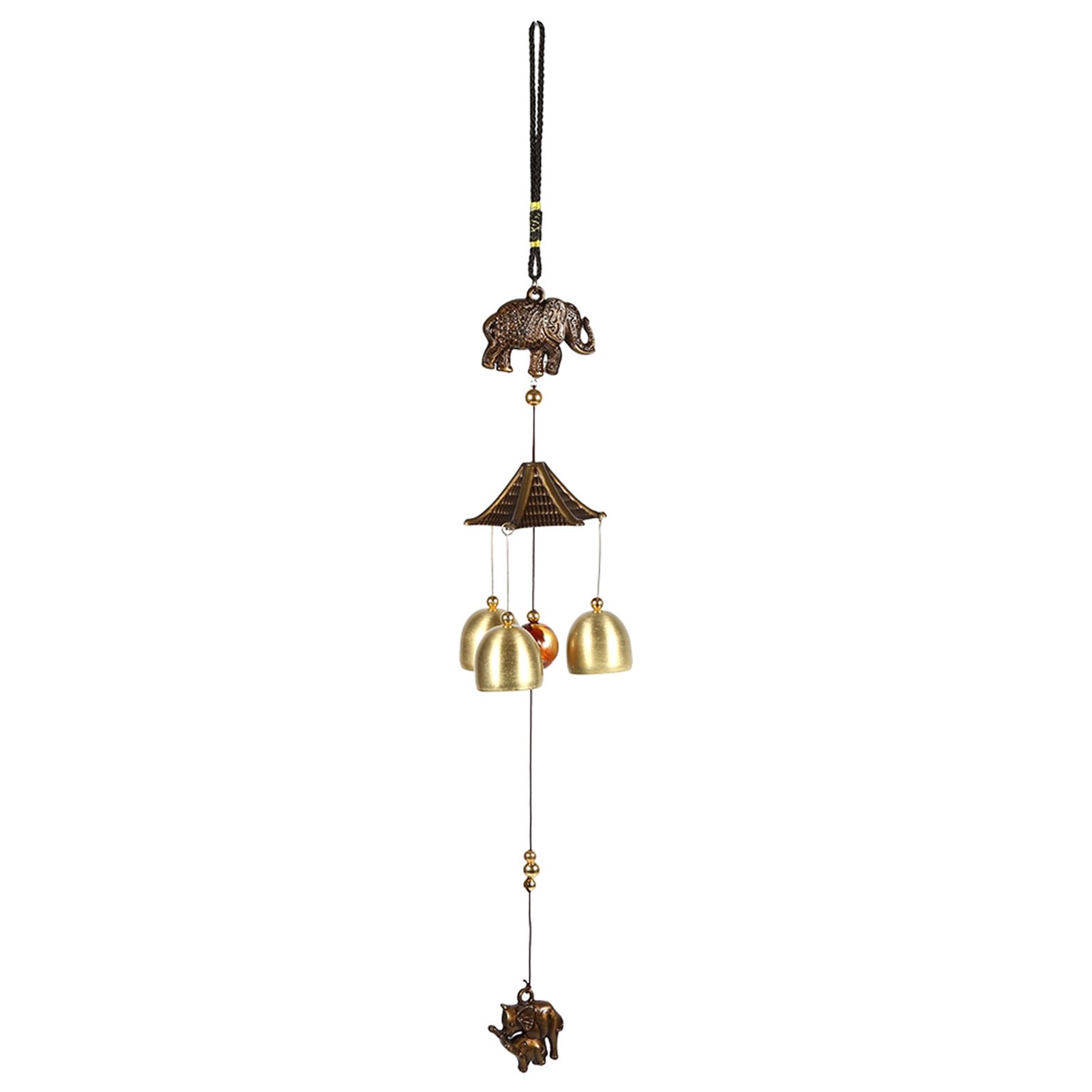 Antique Metal Elephant Windchime Church Bells Wind Chimes Door Hanging Decoration view 14