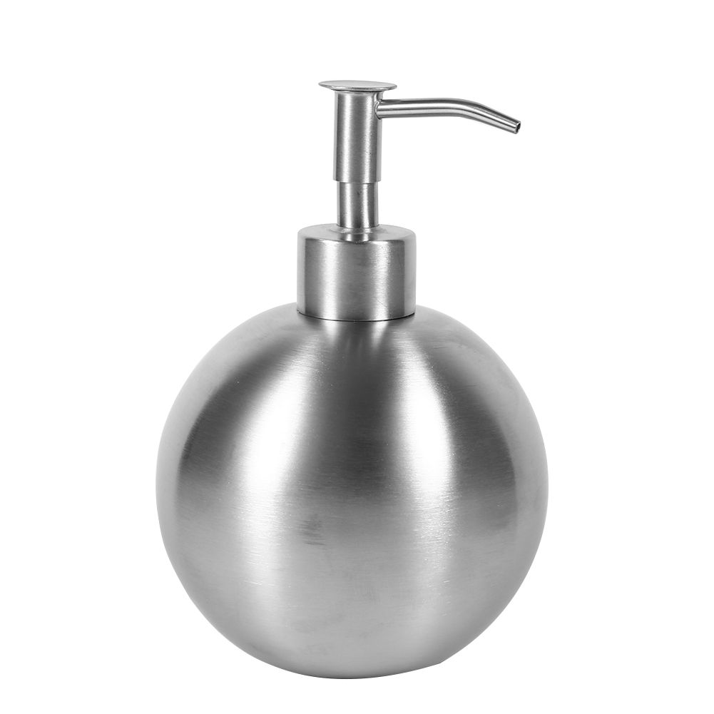 1pc 304 Stainless Steel Ball Shaped Bathroom Shampoo Shower Liquid Pump view 2
