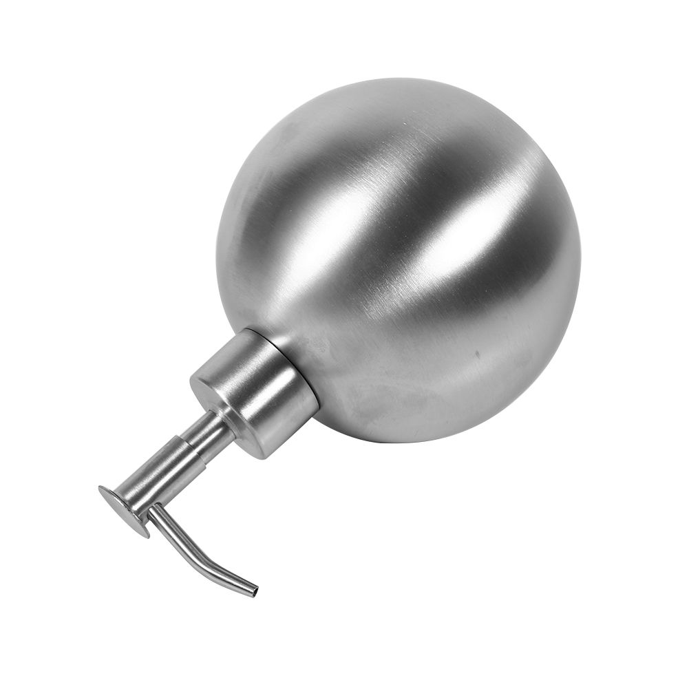 1pc 304 Stainless Steel Ball Shaped Bathroom Shampoo Shower Liquid Pump view 4