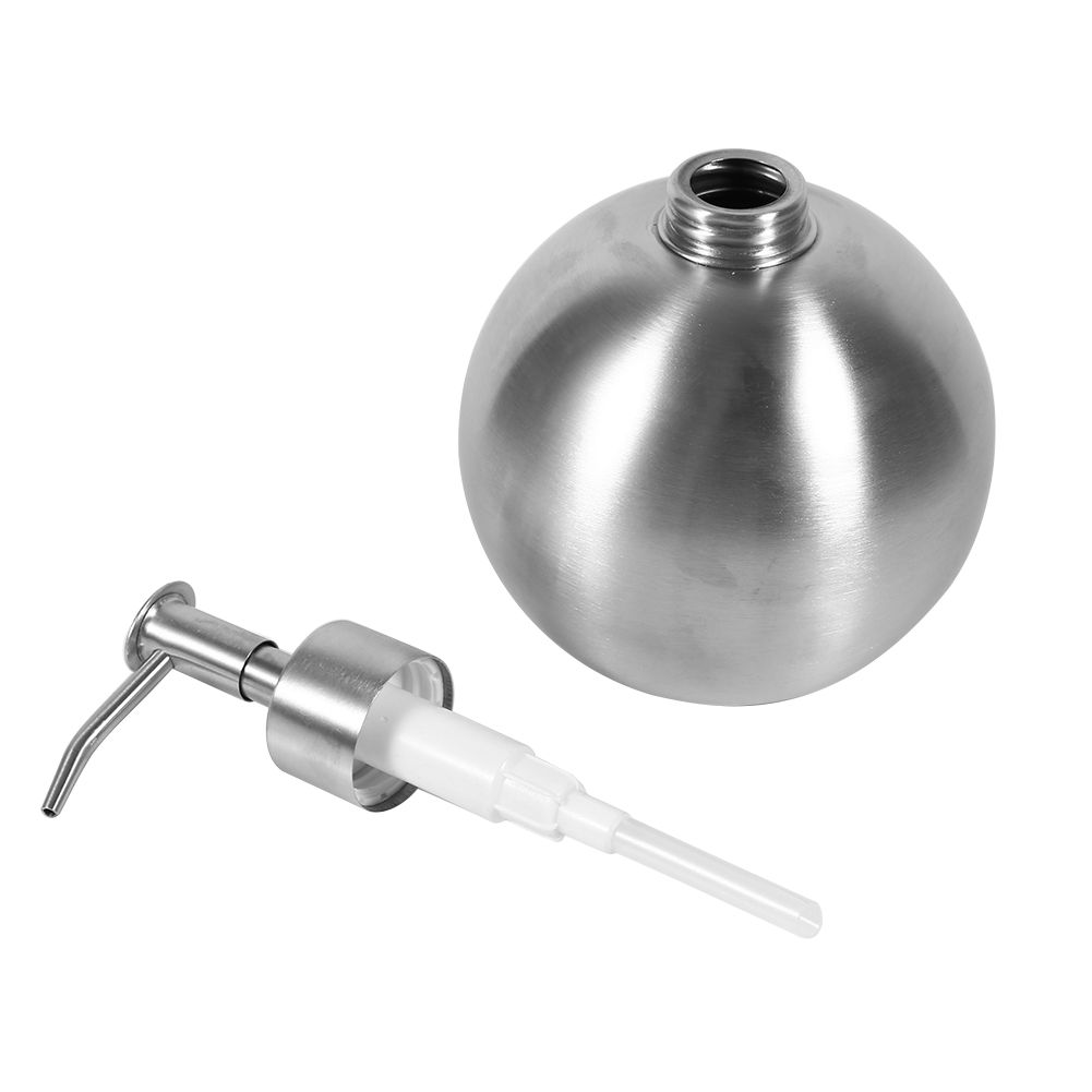 1pc 304 Stainless Steel Ball Shaped Bathroom Shampoo Shower Liquid Pump view 6