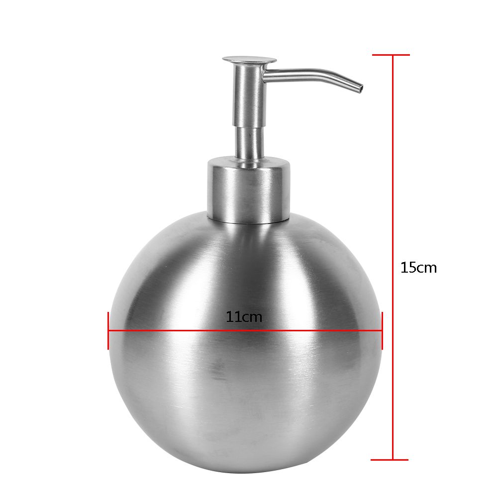 1pc 304 Stainless Steel Ball Shaped Bathroom Shampoo Shower Liquid Pump view 8