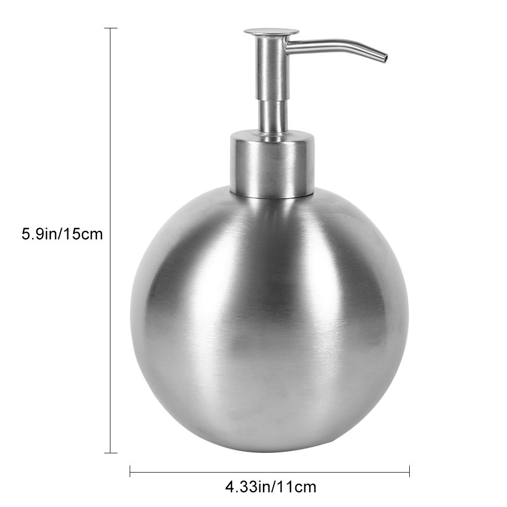 1pc 304 Stainless Steel Ball Shaped Bathroom Shampoo Shower Liquid Pump view 14