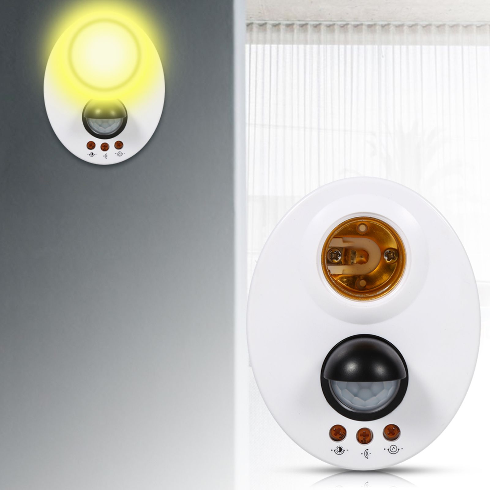 E27 110-250V Human Body Induction Automatic IR Infrared Sensor Light Socket view 11