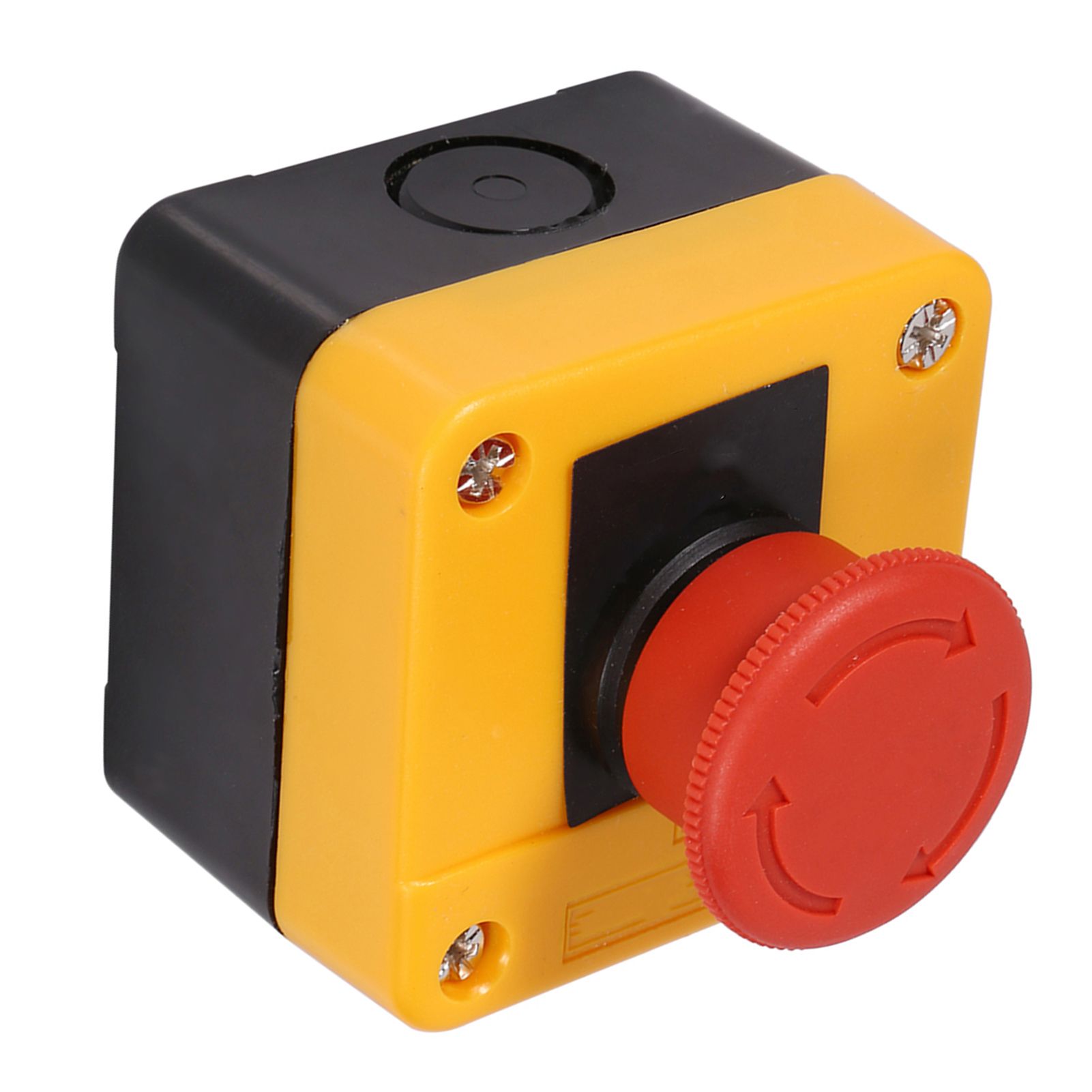 1Pc 660V 10A Plastic Shell Red Sign Emergency Stop Mushroom Push Button Switch New view 2