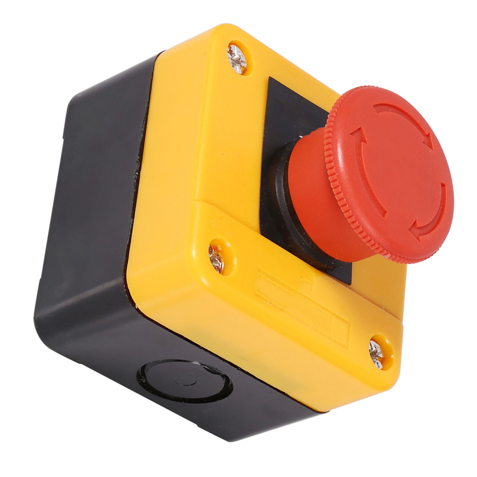 1Pc 660V 10A Plastic Shell Red Sign Emergency Stop Mushroom Push Button Switch New view 3