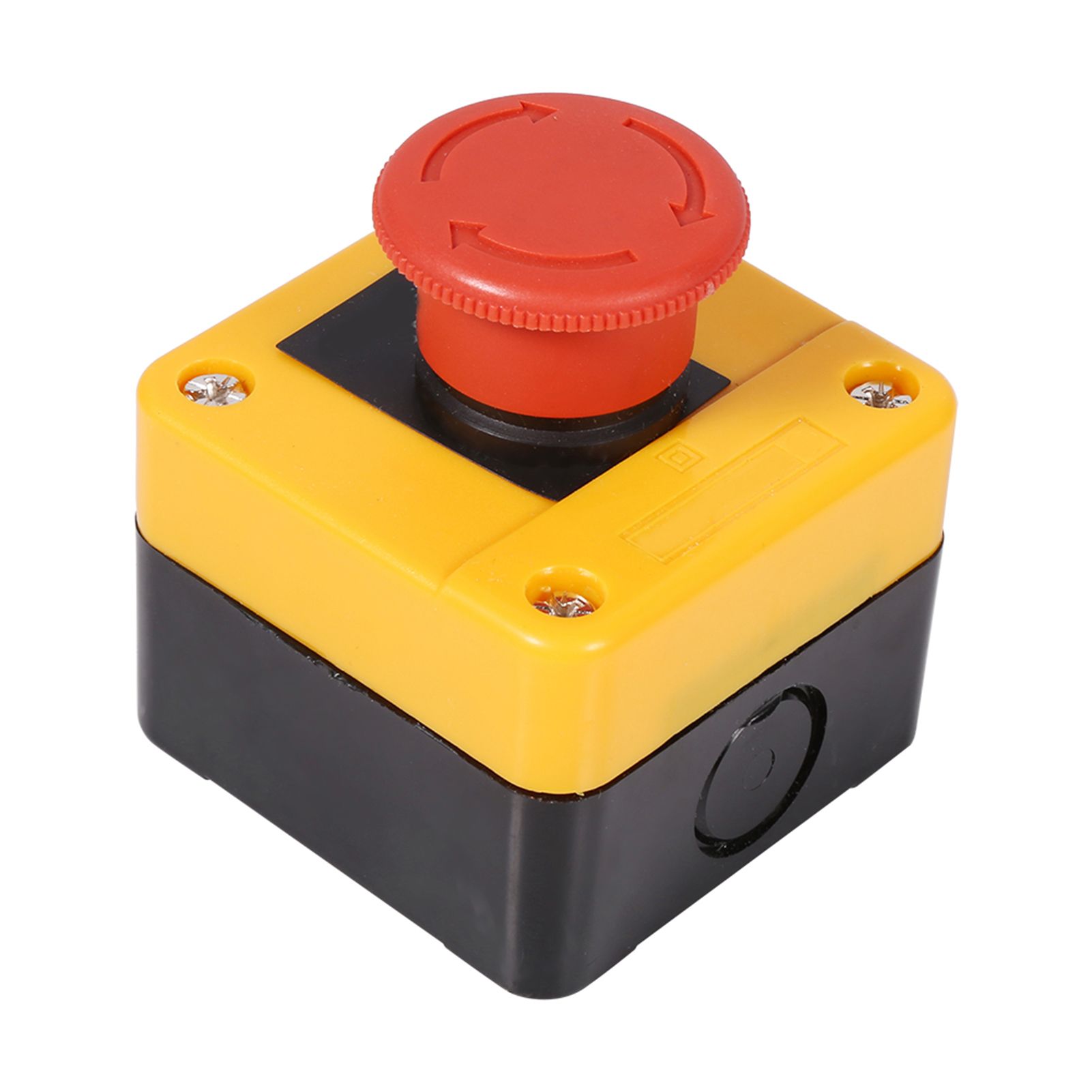 1Pc 660V 10A Plastic Shell Red Sign Emergency Stop Mushroom Push Button Switch New view 4