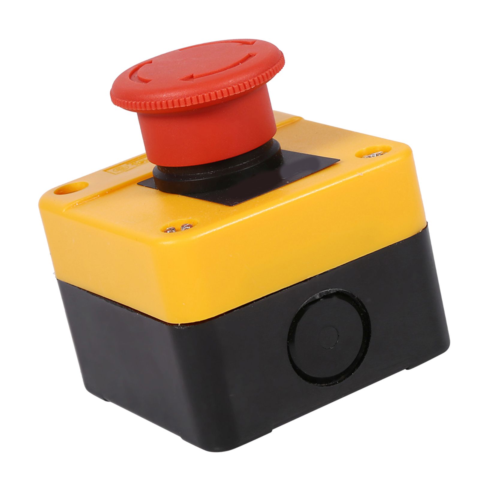 1Pc 660V 10A Plastic Shell Red Sign Emergency Stop Mushroom Push Button Switch New view 5