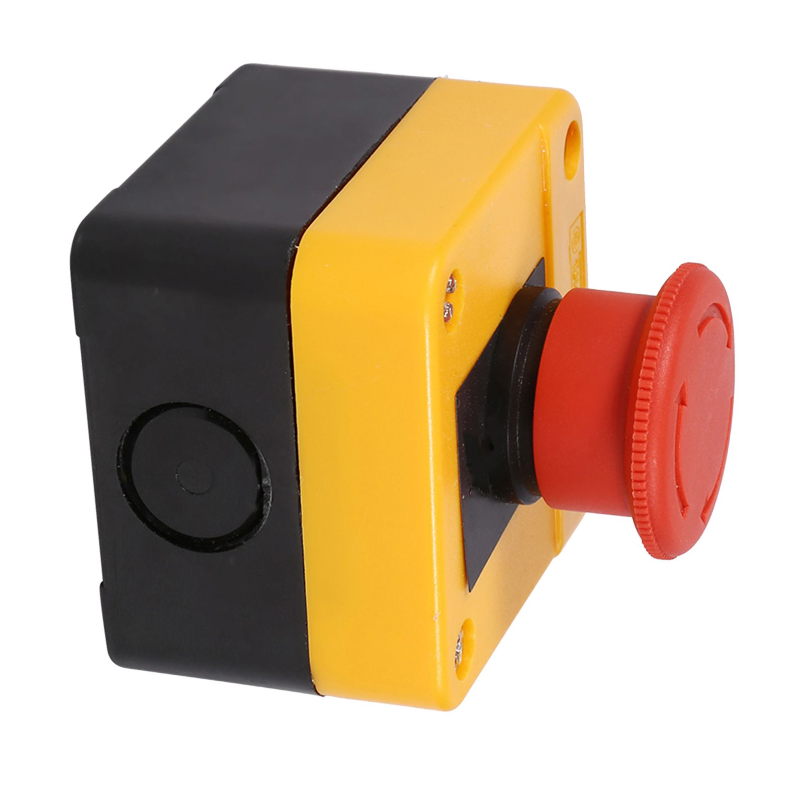 1Pc 660V 10A Plastic Shell Red Sign Emergency Stop Mushroom Push Button Switch New view 6