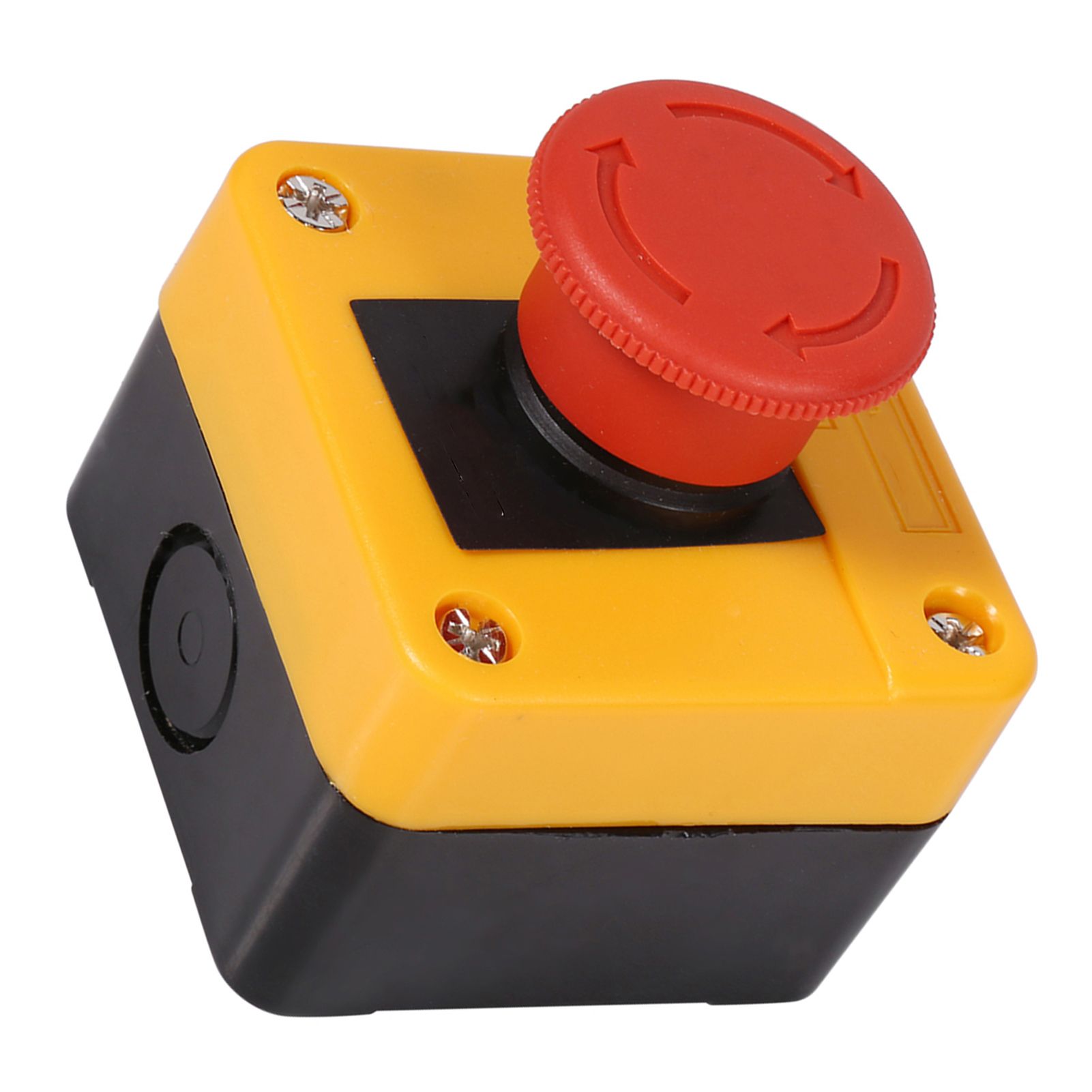 1Pc 660V 10A Plastic Shell Red Sign Emergency Stop Mushroom Push Button Switch New view 9