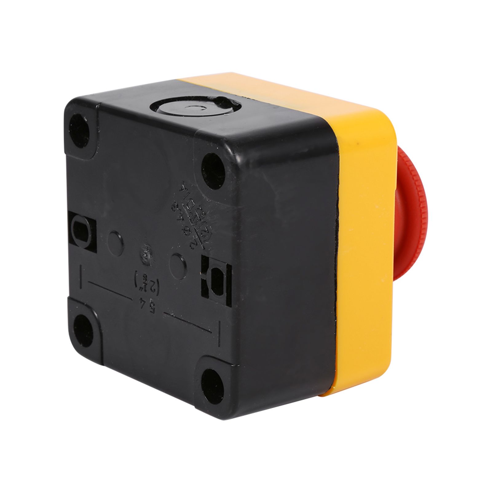 1Pc 660V 10A Plastic Shell Red Sign Emergency Stop Mushroom Push Button Switch New view 11